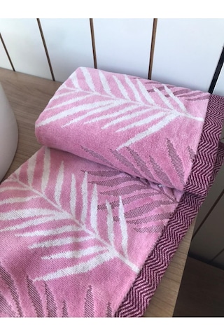 Özdilek 2 Adet Yaprak El Yüz Havlusu Kadife 50 x 90 Pembe