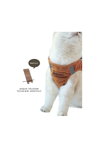 Kedi Göğüs Tasması Kahverengi L
