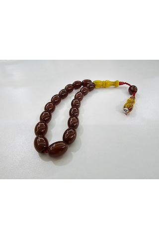 Zeyzun Usta İmzalı Bilek Boy Efe Maskot Sıkma Kehribar Tespih 15 44680602