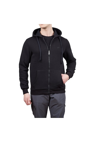 Alpinist Covert Tam Fermuarlı Erkek Sweatshirt Siyah