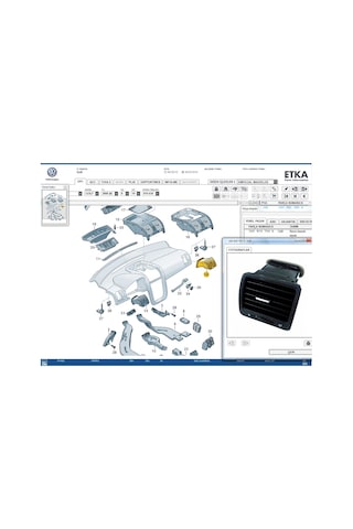 Jetta Mk5 2006 -- 2010 Sağ Ön Havalandırma Izgarası 1K0819704D