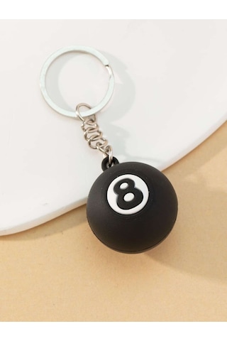 8 Numara Bilardo Topu Anahtarlık - Çanta Süsü