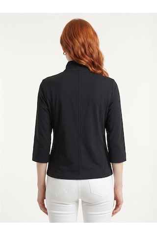 Neden Tekstil Kadın Slim Fit Siyah Fermuarlı Hırka