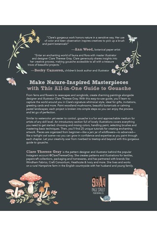 Painting Nature With Clare: Create Beautiful Gouache Motifs Of The Garden, Countryside, Sea, River And Forest