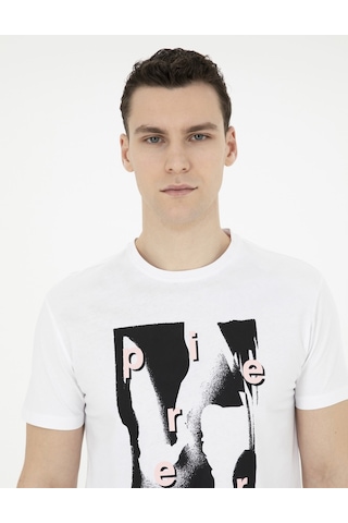 Pierre Cardin Erkek Beyaz Tişört 50282065-vr013 Beyaz