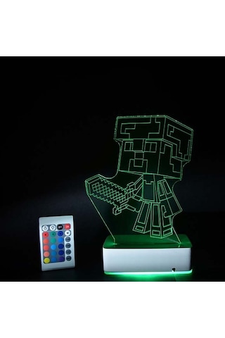 Özel Tasarım Minecraft 3D Led Lamba