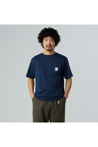 The North Face Mountain Logo Relaxed S/s Pocket Tee Erkek T-shirt-32344 Lacivert