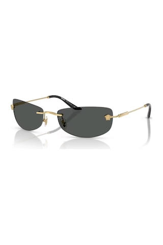 Versace Ve 2279 100287 60 Erkek Dikdörtgen Gold Metal Güneş Gözlüğü Altın