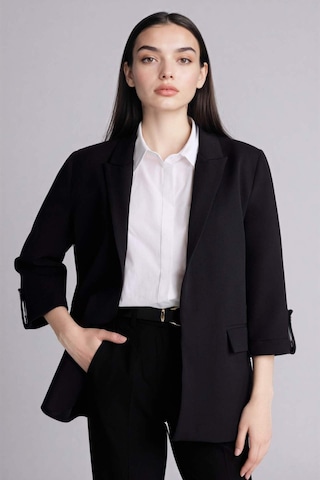 Defacto Regular Fıt Ceket Yaka Blazer Ceket G7818ax26spbk81 Siyah-bk81