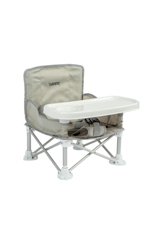 FUNKY CHAIRS Deluxe Portatif Katlanabilir Mama Sandalyesi Açık Gri