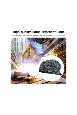 Dofolink Mürekkep Renkli Welder Kaskı - Ateş Direnci Kumaş, Isı Yalıtımı, Konforlu Nefes Alım, Bağcıklı Tasarım, Welding Koruyucu Kask