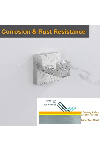 Mufunye Paslanmaz Çelik Banyo Askısı - 2'li Set, Dayanıklı Ve Şık Siyah