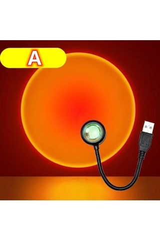 Sge Teknoloji Usb Led Gün Batımı Projektör Lambası Fotoğraf Çekim Işığı Dekoratif Işık
