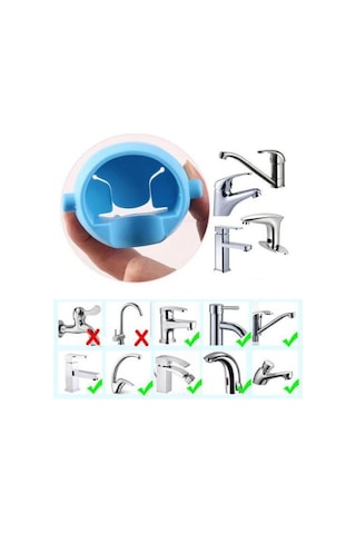 Çocuklar İçin Fil Desenli Musluk Uzatma Başlığı Mavi