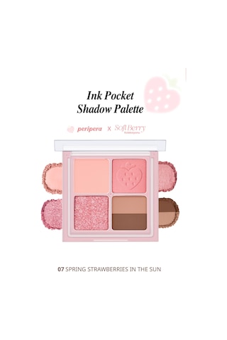 Mat, Parıltılı Tonlarda 5'li Far Paleti Perıpera Ink Pocket Shadow Palette 07 Spring Strawberries 87459476
