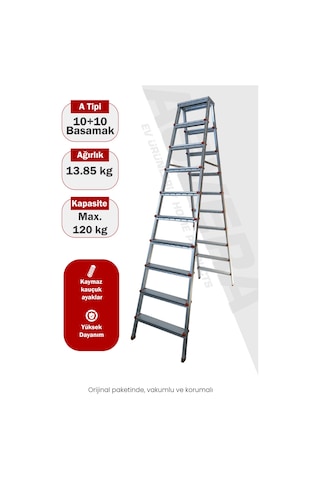 Asvera 10+10 Çift Çıkışlı Profil Merdiven