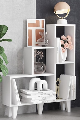 Decormet Nisa Kitaplık Beyaz Diğer