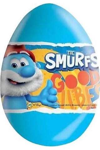 Zaini Şirinler Smurfs Sürpriz Çikolatalı Yumurta 3'lü 1 Paket