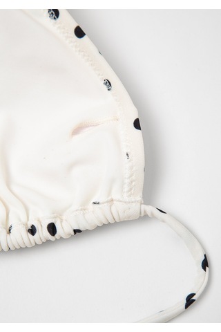 Mavi - Puantiye Desenli Ekru Bikini Üstü 1914095-70053