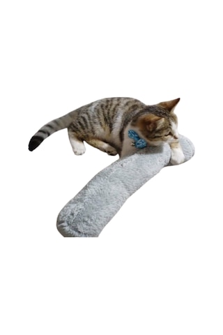 Tineke Kedi Otlu Sarılma Yastığı Uyku Oyuncağı 30 CM