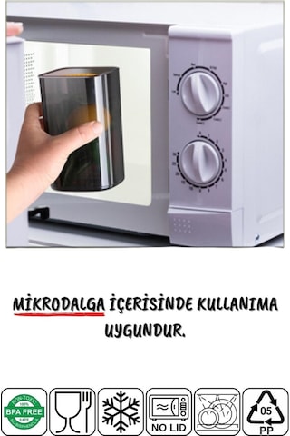 Nandy Home Etiketli 12 Adet 1750 Ml Ekonomik Kırılmaz Antrasit Saklama Kabı Antrasit