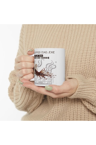 Mimarlar İçin Kupa Bardak Autocad Hatası Mimarlara Özel Sanatsal Ve Akıllıca Tasarım Hediyesi Beyaz