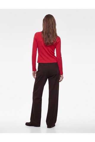 Koton Normal Bel Yan Cepli Düğmeli Straight Fit Kumaş Pantolon Kahverengi 7wak40027ek Kahve