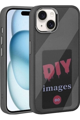 Apple Uyumlu iPhone 14 Kılıf Ekranı Yansıtan Zore Akıllı Nfc Kapak Siyah