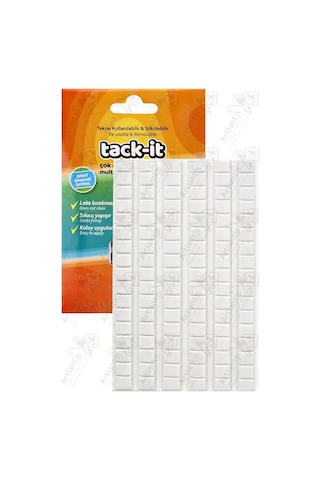 Hamur Yapıştırıcı Tack-it 50gr 1 Paket 65 Parça Macun Sakız Yapıştırıcı Takıt Çerçeve Afiş Duvar İz Bırakmaz Sökülebilir