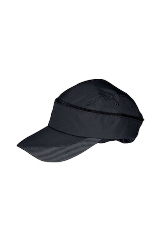 Tezzgelsin Unisex Mikro Kumaş Fermuarlı Sporcu Koşu Tenis Şapkası Vizör Şapka Siyah