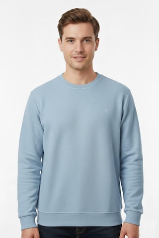 Dynamo Erkek Sıfır Yaka Selanik Sweatshirt Regular Kalıp Bgl-st04926 Mavi