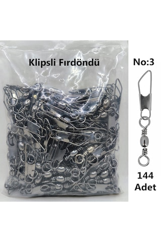 Effe Balık Avı Klipsli Fırdöndü 144 Adet No:3 144Lü