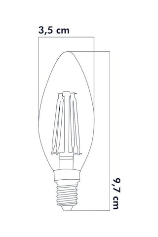 Heka Rustik Led Ampul 6w E14 2500k Gün Işığı Erd-34
