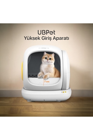 Ubpet C20 Otomatik Kedi Tuvaleti İçin Aparat / Buffle, Kum Sıçratma Önleyici Aparat / Buffle, Beyaz