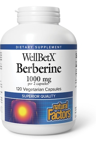 Natural Factors Wellbetx Berberine 500 Mg 120 Vegetarian Capsules Usa Menşeii Orijinal Dmmedicineden