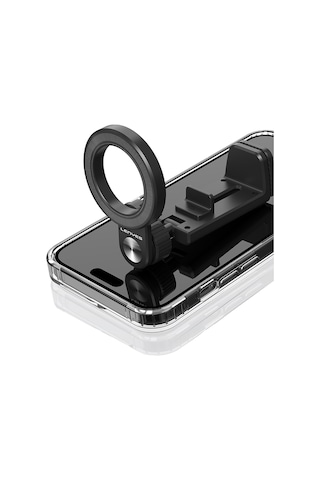 Lenyes Cr187 Oynar Başlıklı Magnetik Masa Telefon Tutucu Siyah