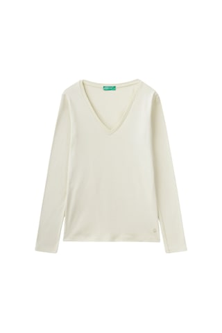 United Colors Of Benetton Kadın Uzun Kollu T-shirt 3ga2e4245 Bej