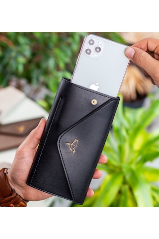 Bk Gift Kişiye Özel İsimli Telefon Ve Bozuk Para Bölmeli Zarf Model Siyah Kadın Cüzdanı, Sevgiliye Hediye, Anneye Hediye Kobitmeyencom29813 Bk Gift Renkli Çok Renkli