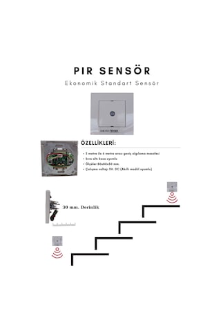 24 Kanal At-smart Ultra Wıfı Akıllı Merdiven Modülü+2 Adet Pır Sensör