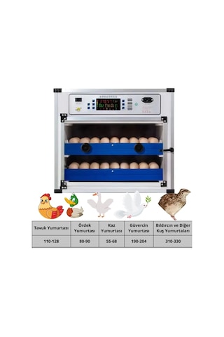 Kabin Tip 128 Tavuk Yumurta Kapasiteli Kuluçka Makinesi