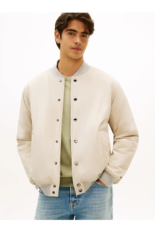 Tommy Hilfiger Crest Graphıc Revers, P97 Krem Erkek Ceket