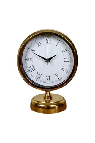 Golden Edge 25x20 Gold Metal Masa Saati Çok Renkli