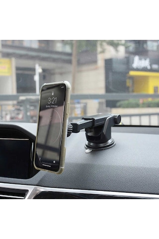 360 Derece Dönebilen Vakumlu Mıknatıslı Telefon Araç Araba Tutucu