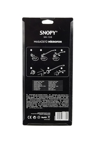 Snopy Sn-130 Siyah Kablolu Mikrofon Dayanıklı Tasarım İle Profesyonel Ses Kalitesi