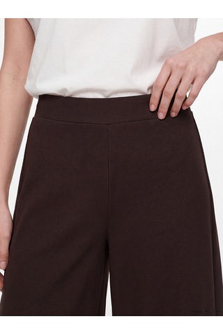 Lcw Comfort Kahverengi Yüksek Bel Geniş Paça Krep Kadın Pantolon