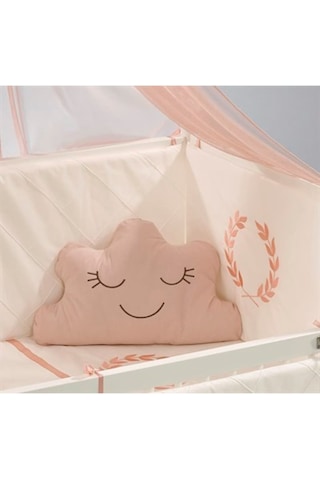 Meltem Kids Motto Pudra Nakışlı Pamuklu Bebek Uyku Seti 60 x 120 CM Pembe