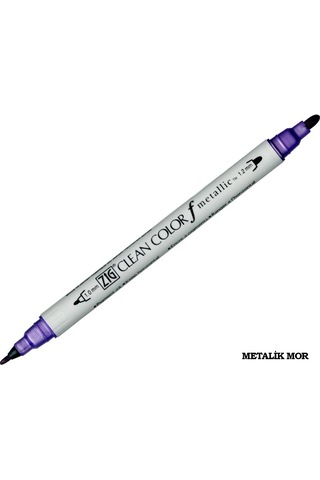 Zig Clean Color Çift Uçlu Keçe Kalem Tcs-8000 Gümüş