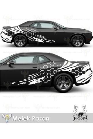 300X90-Petek Yan Gövde Oto Sticker, Petek Araba Stickerı