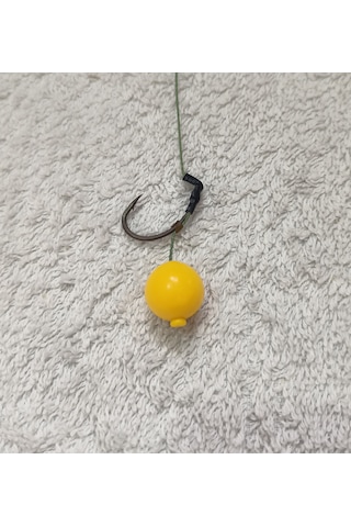 5 Adet Küspe'li Yüzen 14 Mm Sarı Boncuk'lu Sazan Rig Takımı