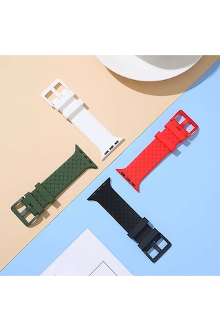 Apple Watch Uyumlu Watch 3 4 5 6 7 8 9 Se Serileri 38 40 41mm Kordon Kayış Silikon Mt92